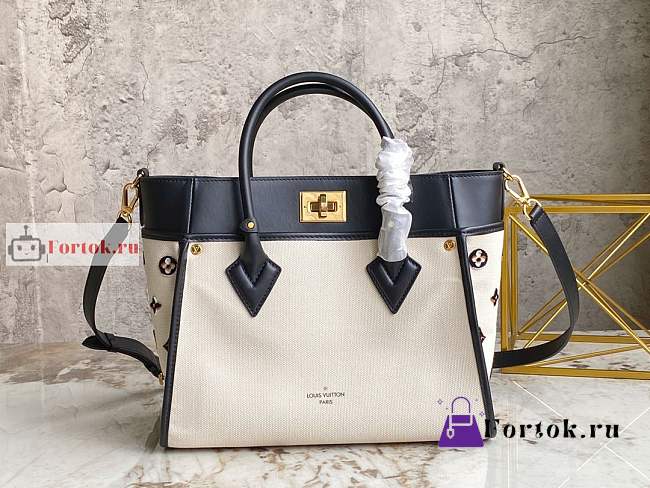 Louis Vuitton On My Side MM Canvas/Leather Black M59842 30.5x24.5x14cm - 1