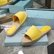 Prada Fabric Espadrille Slides Yellow 1XX619  - 2