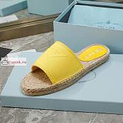 Prada Fabric Espadrille Slides Yellow 1XX619  - 3