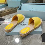Prada Fabric Espadrille Slides Yellow 1XX619  - 5
