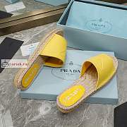 Prada Fabric Espadrille Slides Yellow 1XX619  - 6
