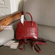 Balenciaga Small Ville Handbag Crocodile Embossed Red 26cm - 4