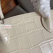 Balenciaga Small Ville Handbag Crocodile Embossed White 26cm - 6