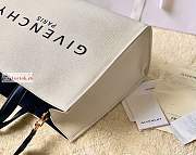 Givenchy Medium G Tote Shopping Bag In Canvas White 37x13x26cm - 5