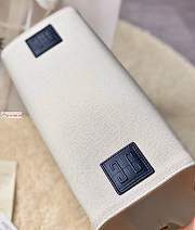 Givenchy Medium G Tote Shopping Bag In Canvas White 37x13x26cm - 3