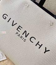 Givenchy Medium G Tote Shopping Bag In Canvas White 37x13x26cm - 2
