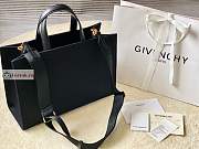 Givenchy Medium G Tote Shopping Bag In Canvas Black 37x13x26cm - 6