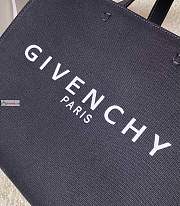 Givenchy Medium G Tote Shopping Bag In Canvas Black 37x13x26cm - 4