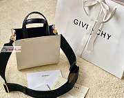 Givenchy Mini G Tote Shopping Bag In Canvas White 19x8x16cm - 6
