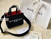 Givenchy Mini G Tote Shopping Bag In Canvas Black 19x8x16cm - 1