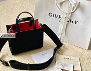 Givenchy Mini G Tote Shopping Bag In Canvas Black 19x8x16cm - 6