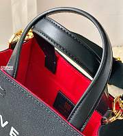 Givenchy Mini G Tote Shopping Bag In Canvas Black 19x8x16cm - 4