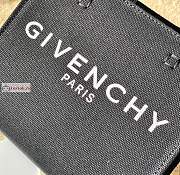 Givenchy Mini G Tote Shopping Bag In Canvas Black 19x8x16cm - 2