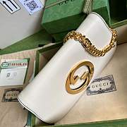 Gucci Blondie Shoulder Bag In Leather White 699268 28x16x4cm - 3