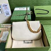 Gucci Blondie Shoulder Bag In Leather White 699268 28x16x4cm - 2