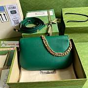 Gucci Blondie Shoulder Bag In Leather Green 699268 28x16x4cm - 4