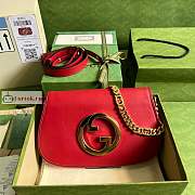 Gucci Blondie Shoulder Bag In Leather Red 699268 28x16x4cm - 1