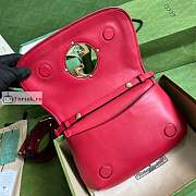 Gucci Blondie Shoulder Bag In Leather Red 699268 28x16x4cm - 5