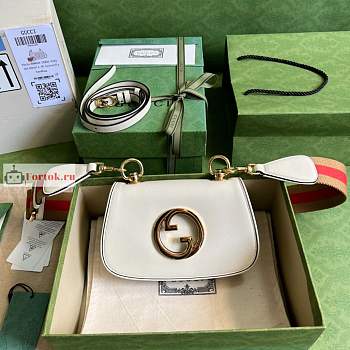 Gucci Mini Blondie Bag In Leather White 698643 22x13x5.5cm