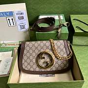 Gucci Blondie Shoulder Bag GG Canvas Beige 699268 28x16x4cm - 1