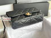 Chnael Large Flap Bag In Leather Black AS3215 18x27x8cm - 6