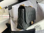 Chnael Large Flap Bag In Leather Black AS3215 18x27x8cm - 3