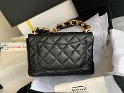 Chnael Large Flap Bag In Leather Black AS3215 18x27x8cm - 4