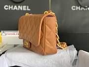 Chanel Large Flap Bag In Leather Brown AS3215 18x27x8cm - 3