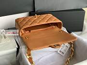 Chanel Large Flap Bag In Leather Brown AS3215 18x27x8cm - 5