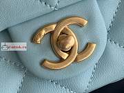 Chanel Large Flap Bag In Leather Light Blue AS3215 18x27x8cm - 2