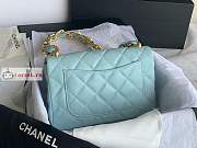 Chanel Large Flap Bag In Leather Light Blue AS3215 18x27x8cm - 3