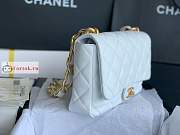Chanel Large Flap Bag In Leather White AS3215 18x27x8cm - 6