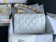Chanel Large Flap Bag In Leather White AS3215 18x27x8cm - 5