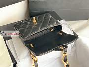 Chanel Small Flap Bag In Leather Black AS3214 17x21x6cm - 5