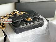 Chanel Small Flap Bag In Leather Black AS3214 17x21x6cm - 6