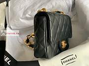 Chanel Small Flap Bag In Leather Black AS3214 17x21x6cm - 4