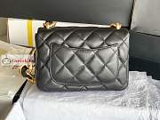 Chanel Small Flap Bag In Leather Black AS3214 17x21x6cm - 3