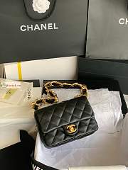 Chanel Small Flap Bag In Leather Black AS3214 17x21x6cm - 2