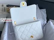 Chanel Small Flap Bag In Leather White AS3214 17x21x6cm - 5