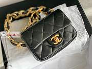 Chanel Mini Flap Bag In Leather Black AS3213 13x17x6cm - 1