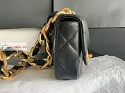 Chanel Mini Flap Bag In Leather Black AS3213 13x17x6cm - 4