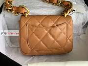 Chanel Mini Flap Bag In Leather Brown AS3213 13x17x6cm - 5