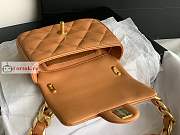 Chanel Mini Flap Bag In Leather Brown AS3213 13x17x6cm - 4