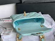 Chanel Mini Flap Bag In Leather Light Blue AS3213 13x17x6cm - 6
