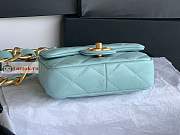 Chanel Mini Flap Bag In Leather Light Blue AS3213 13x17x6cm - 5