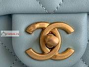 Chanel Mini Flap Bag In Leather Light Blue AS3213 13x17x6cm - 3