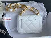 Chanel Mini Flap Bag In Leather White AS3213 13x17x6cm - 5