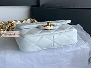 Chanel Mini Flap Bag In Leather White AS3213 13x17x6cm - 4