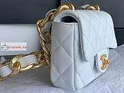 Chanel Mini Flap Bag In Leather White AS3213 13x17x6cm - 3