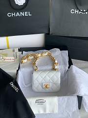 Chanel Mini Flap Bag In Leather White AS3213 13x17x6cm - 2